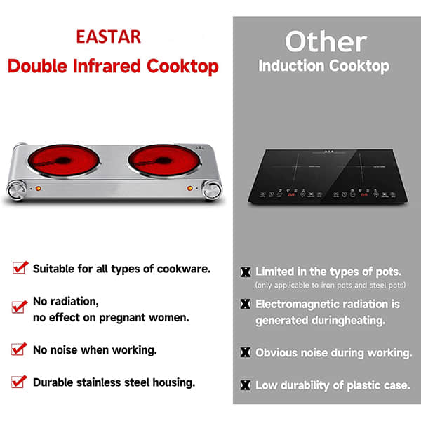 Stainless Steel Dual Zone Electric Hob ES-3201C