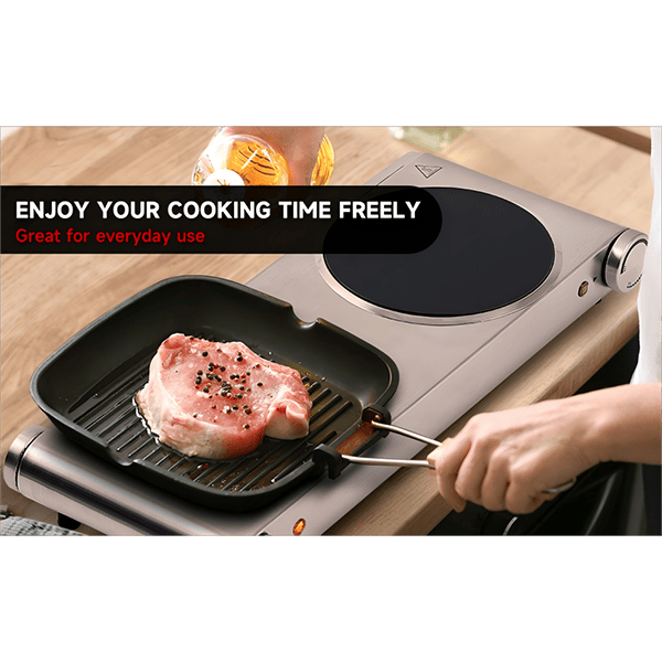 Stainless Steel Dual Zone Electric Hob ES-3201C