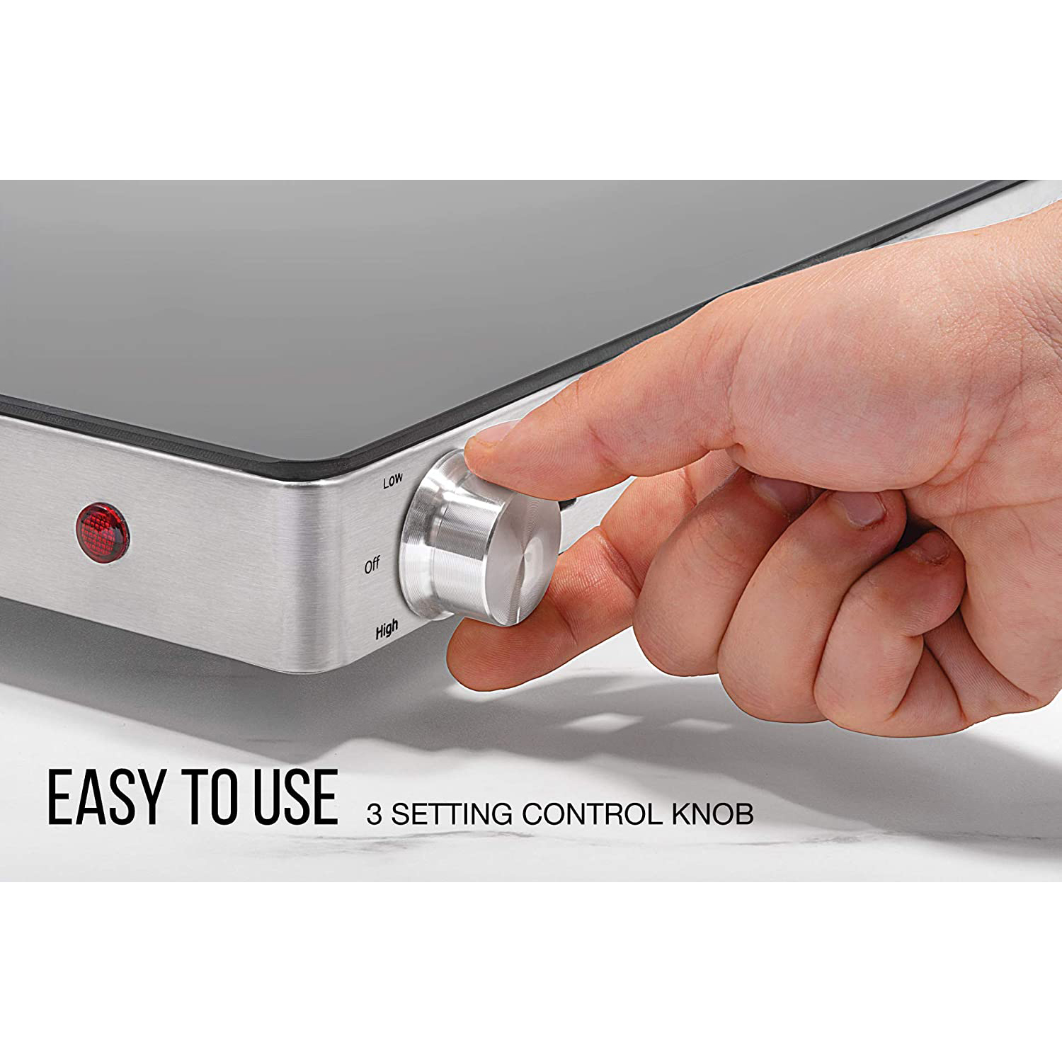 Tempered Glass Food Warming Tray ES-5001