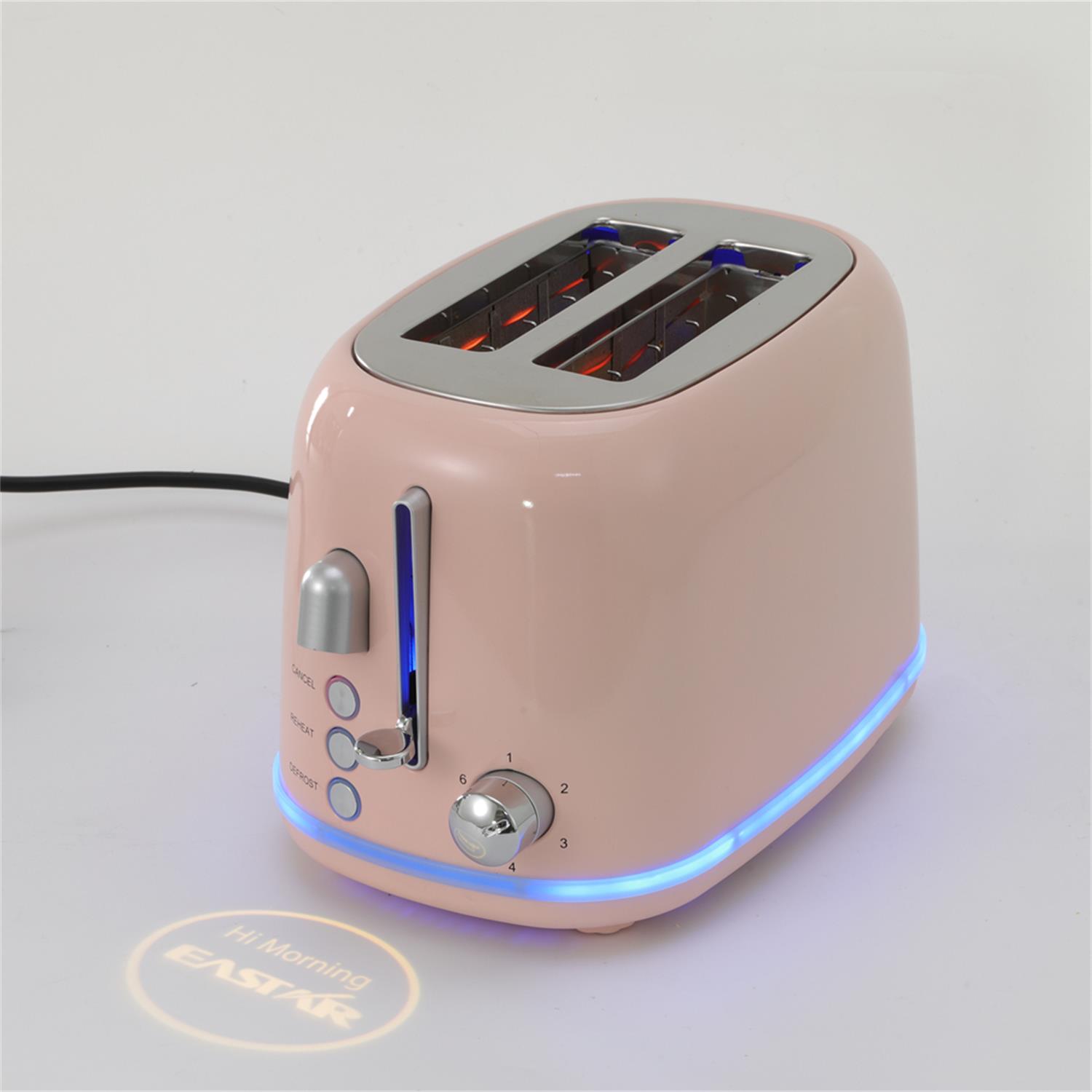 Multifunction 2-Slice Toaster with LED Illumination and Adjustable Browning Control TS-6168