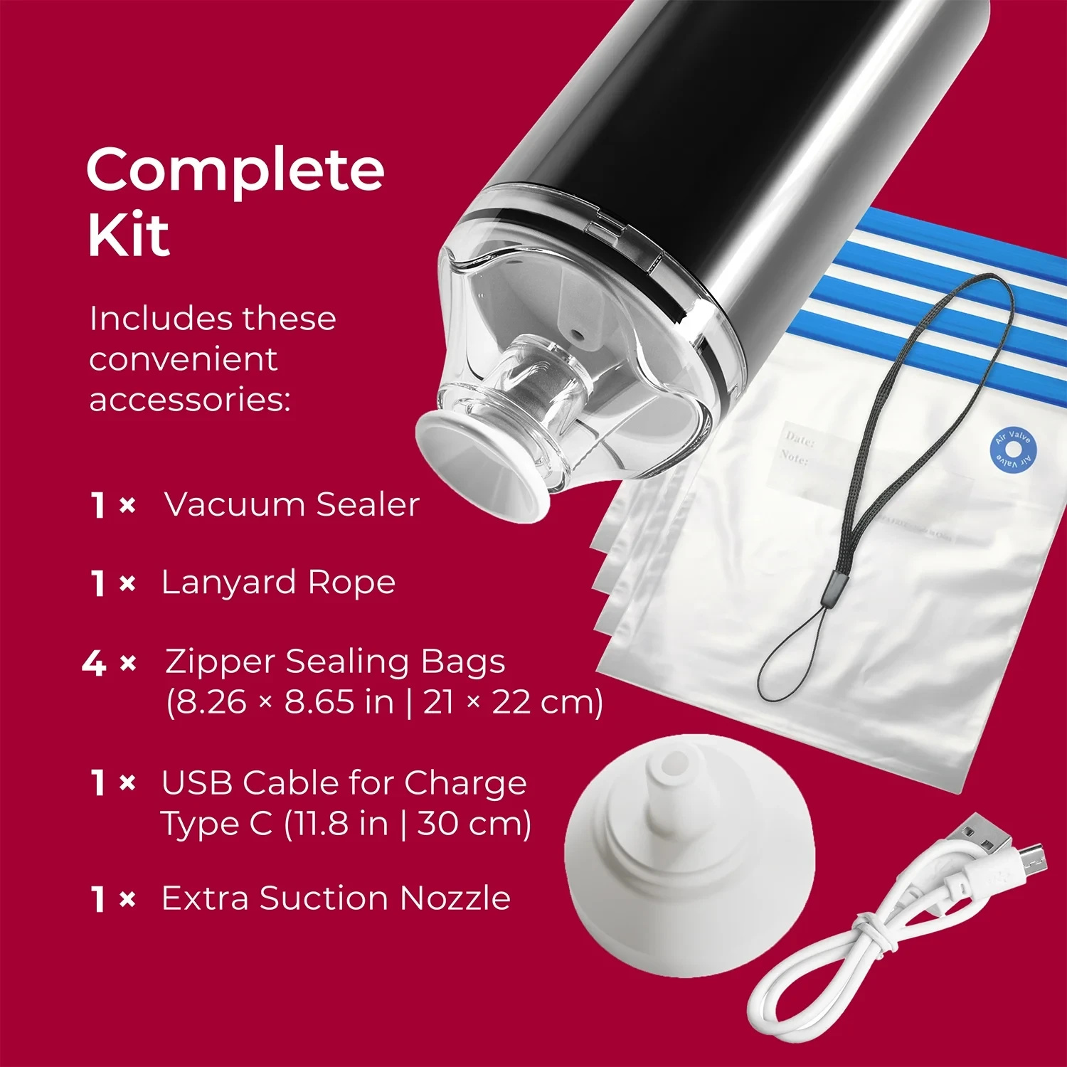 Rechargeable Mini Vacuum Sealer Pump H1