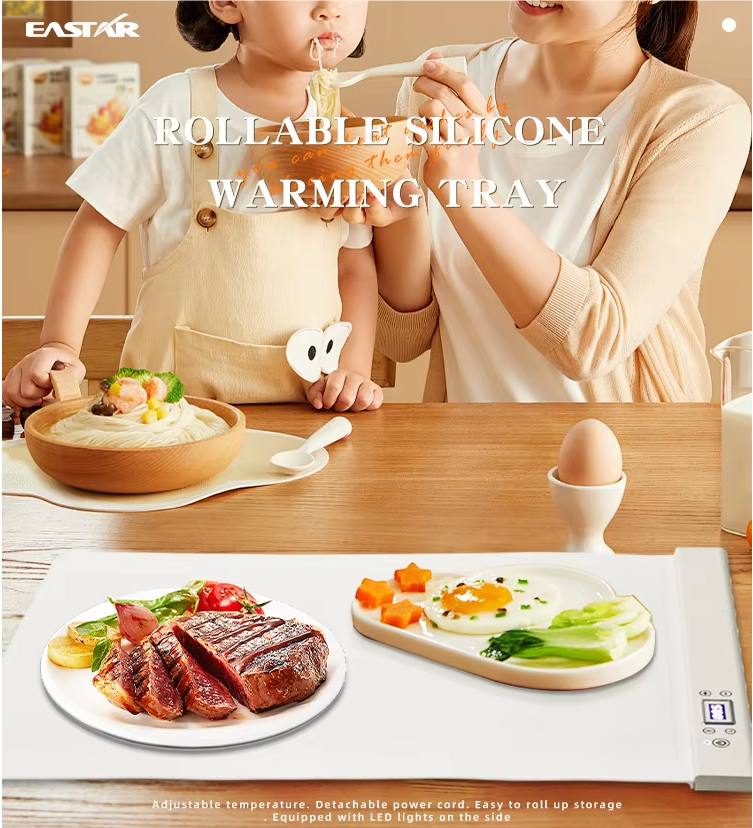 Rollable Electric Warming Tray | Adjustable Temperature 60–120°C | 400W Portable Buffet Food Warmer 