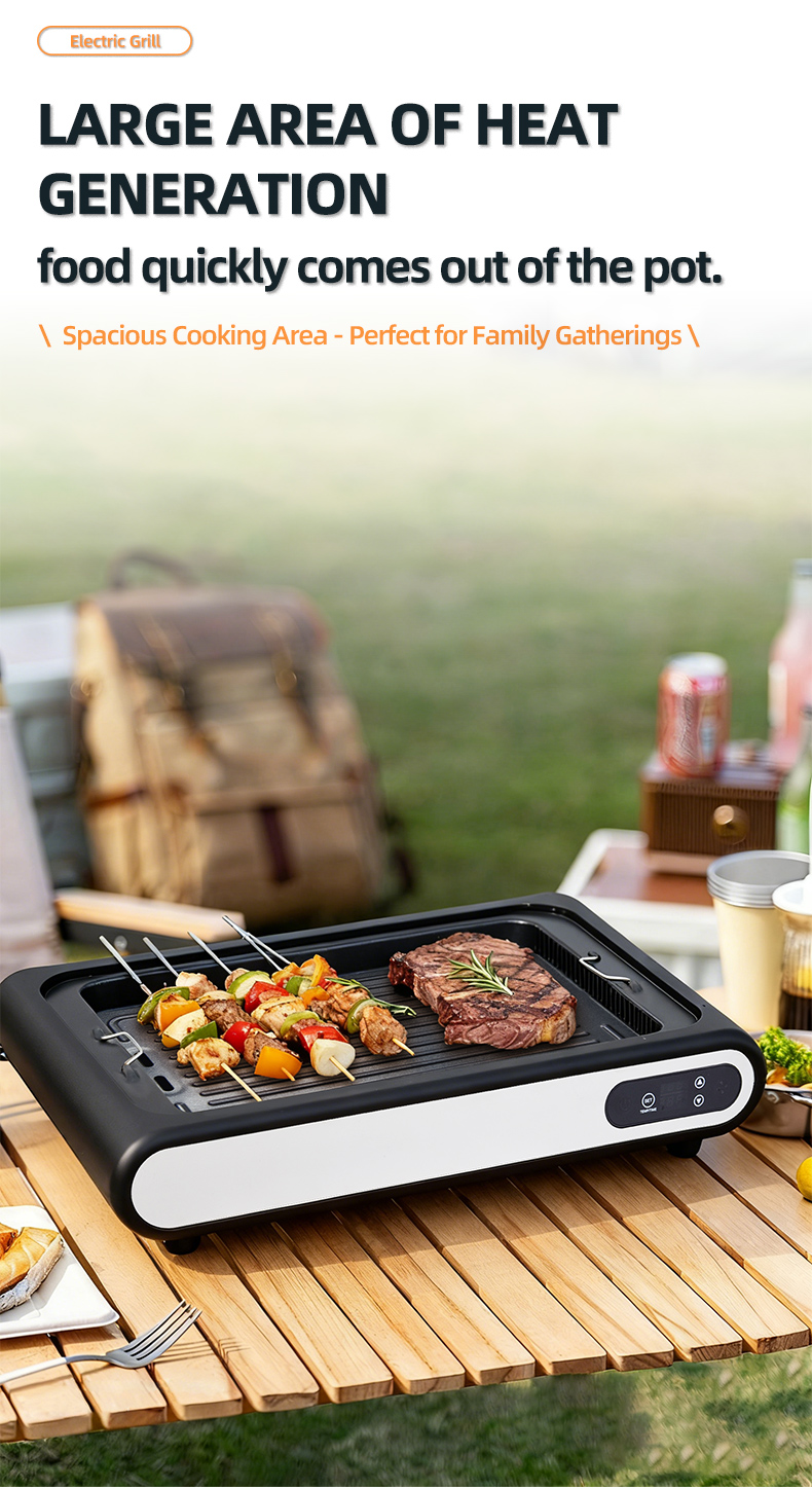Indoor Electric Grills for Healthy, Smoke-Free Cooking|GR-06|Compact, fast-heating, non-stick raclet