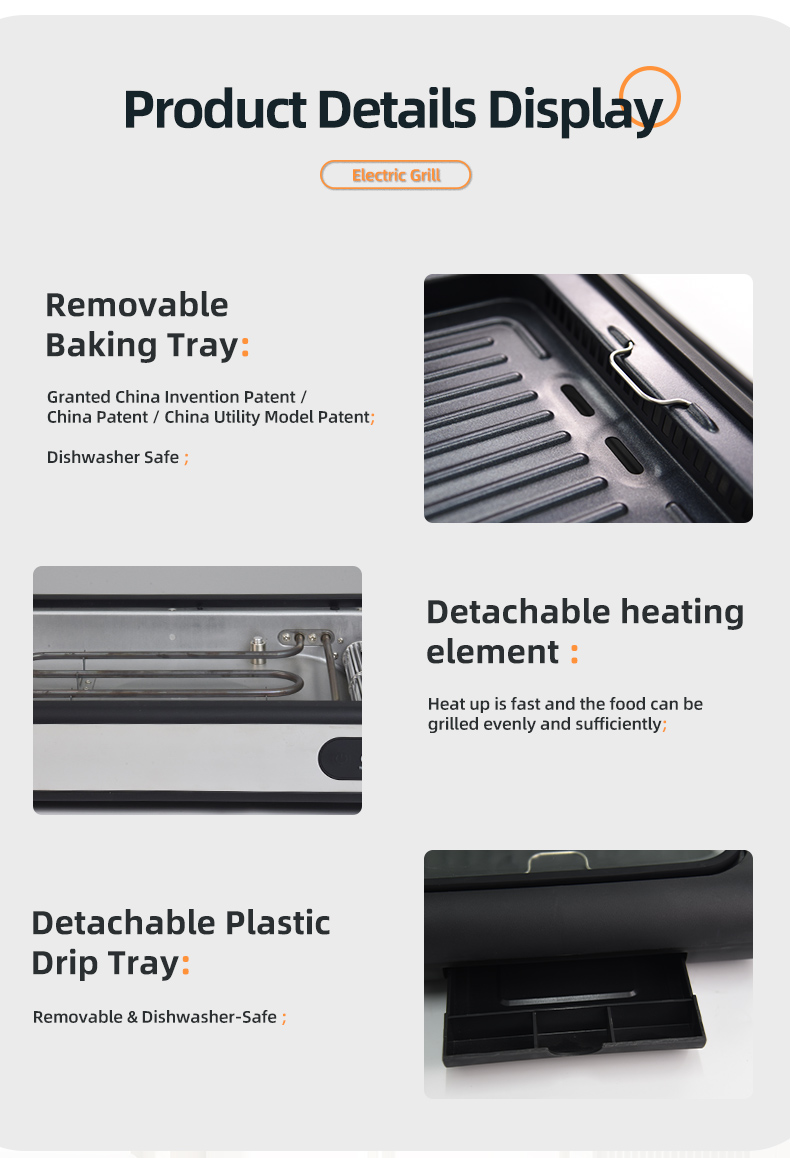 Indoor Electric Grills for Healthy, Smoke-Free Cooking|GR-06|Compact, fast-heating, non-stick raclet