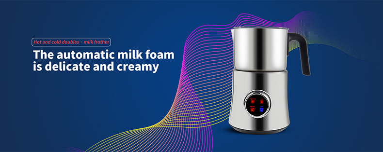 4-in-1 Large Capacity Electric Milk Frother with LCD Display – 900ml Stainless Steel Jug  MF06S