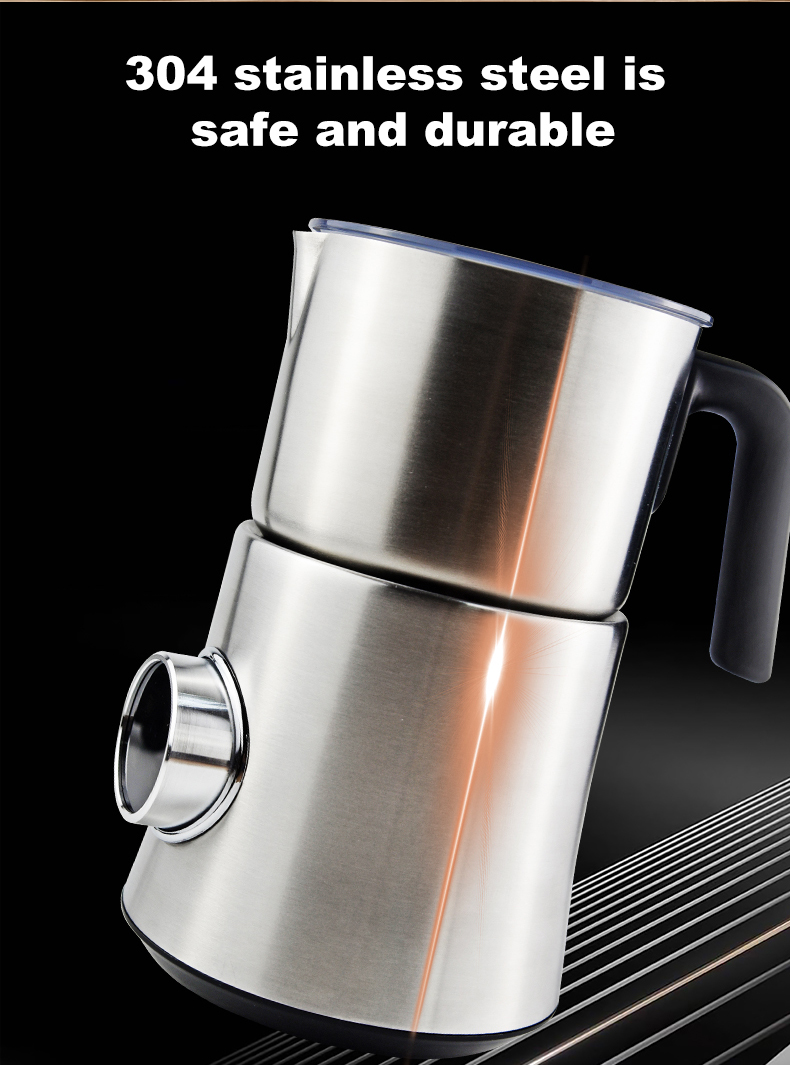 4-in-1 Large Capacity Electric Milk Frother with LCD Display – 900ml Stainless Steel Jug  MF06S