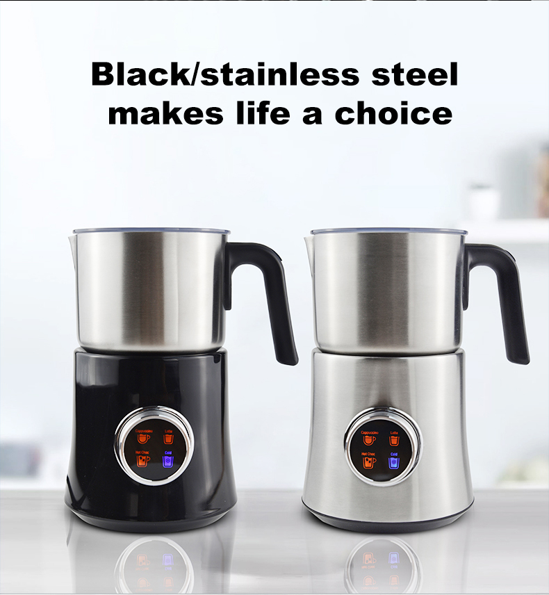 4-in-1 Large Capacity Electric Milk Frother with LCD Display – 900ml Stainless Steel Jug  MF06S