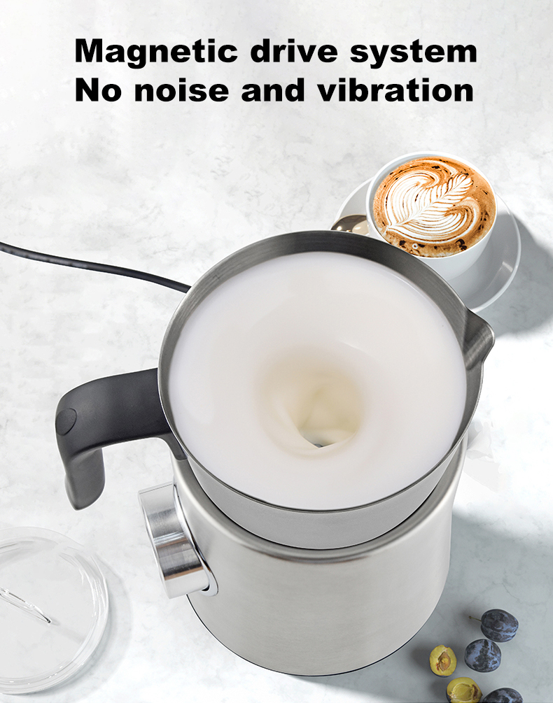 4-in-1 Large Capacity Electric Milk Frother with LCD Display – 900ml Stainless Steel Jug  MF06S