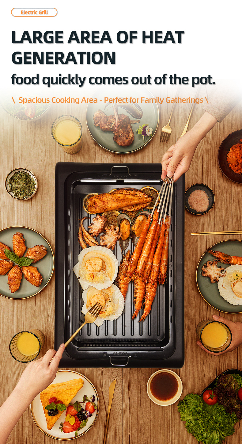 Indoor Electric Grills for Healthy, Smoke-Free Cooking|GR-06|Compact, fast-heating, non-stick raclet