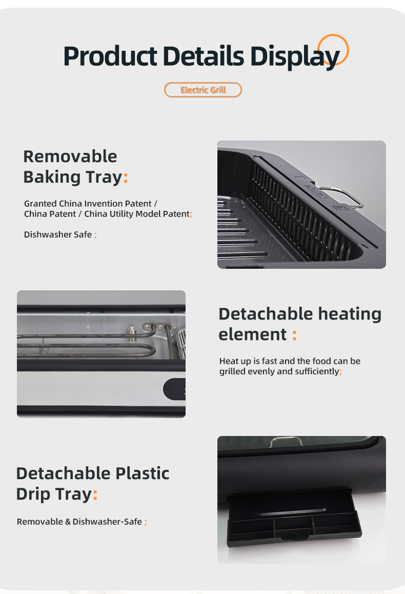 Indoor Electric Grills for Healthy, Smoke-Free Cooking|GR-06|Compact, fast-heating, non-stick raclet