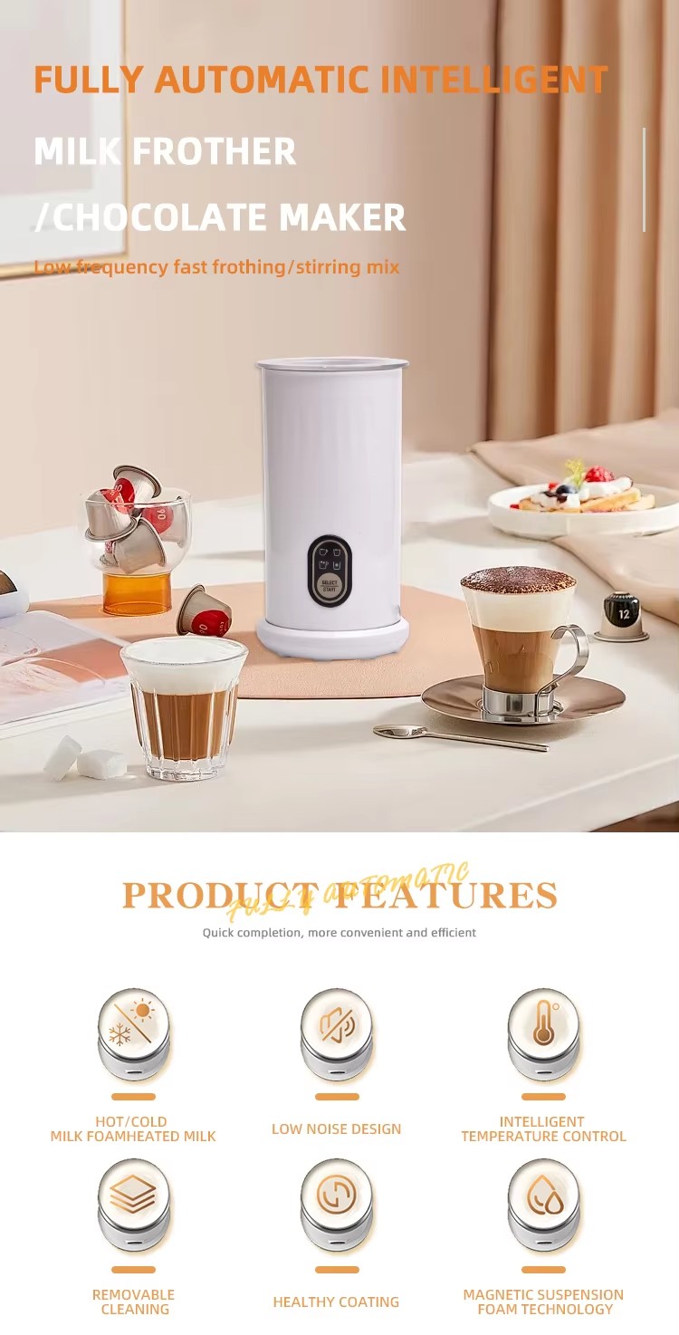 Newest Style 4 in 1 Milk Foam Machine Household Multi-Function Hot Chocolate Latte Cappuccino|MF-08