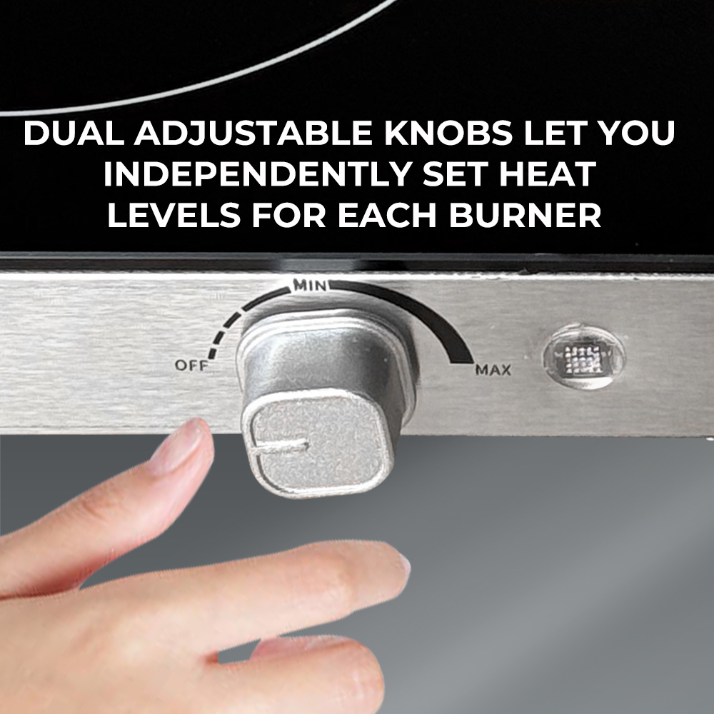 Glass-Ceramic Double Infrared Hot Plate | stainless steel constructionl Fast easy to use|HP16